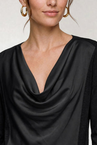 [Liverpool] Danice Drape Neck Hybrid Sweater
