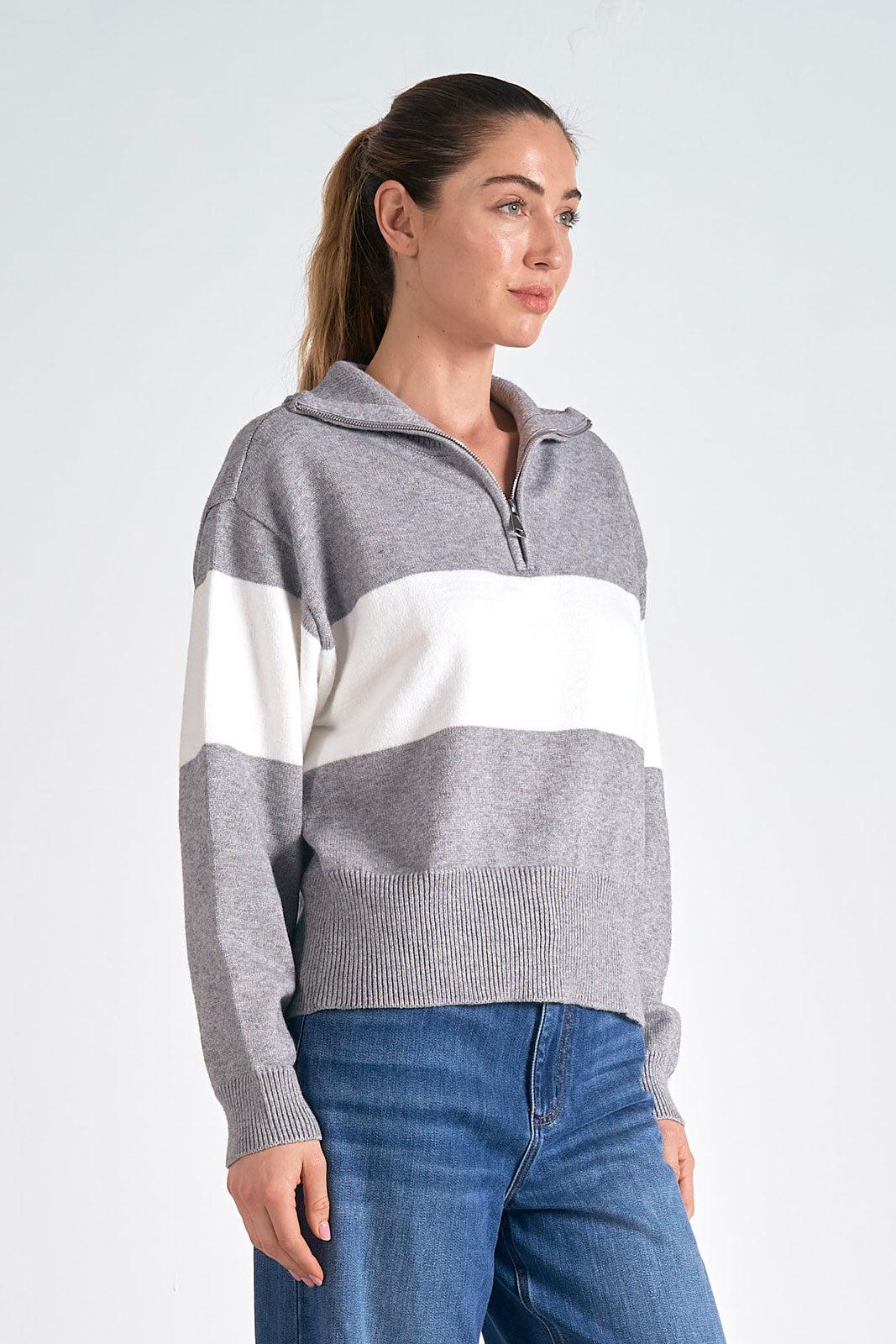 Autumn Quarter Zip Sweater