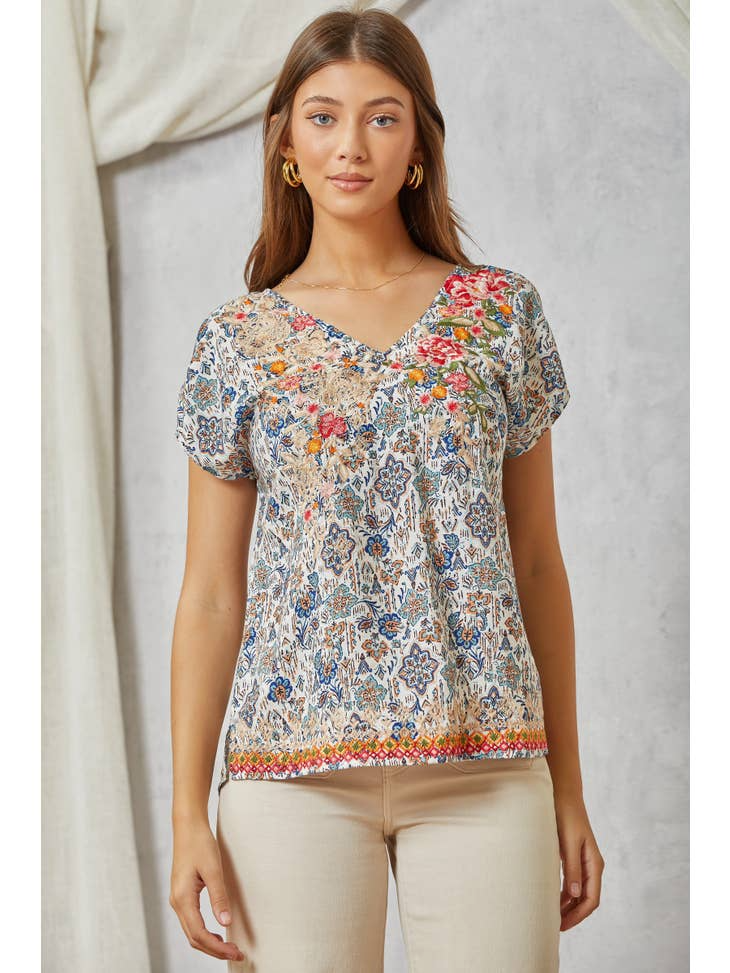 Enchanting Floral Embroidered Top