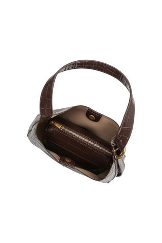 Stefanie Recycled Vegan Leather Tote - Chocolate