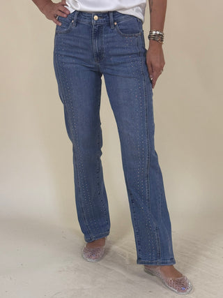 [Liverpool] Kennedy Straight Jeans with Seaming, 30" Inseam
