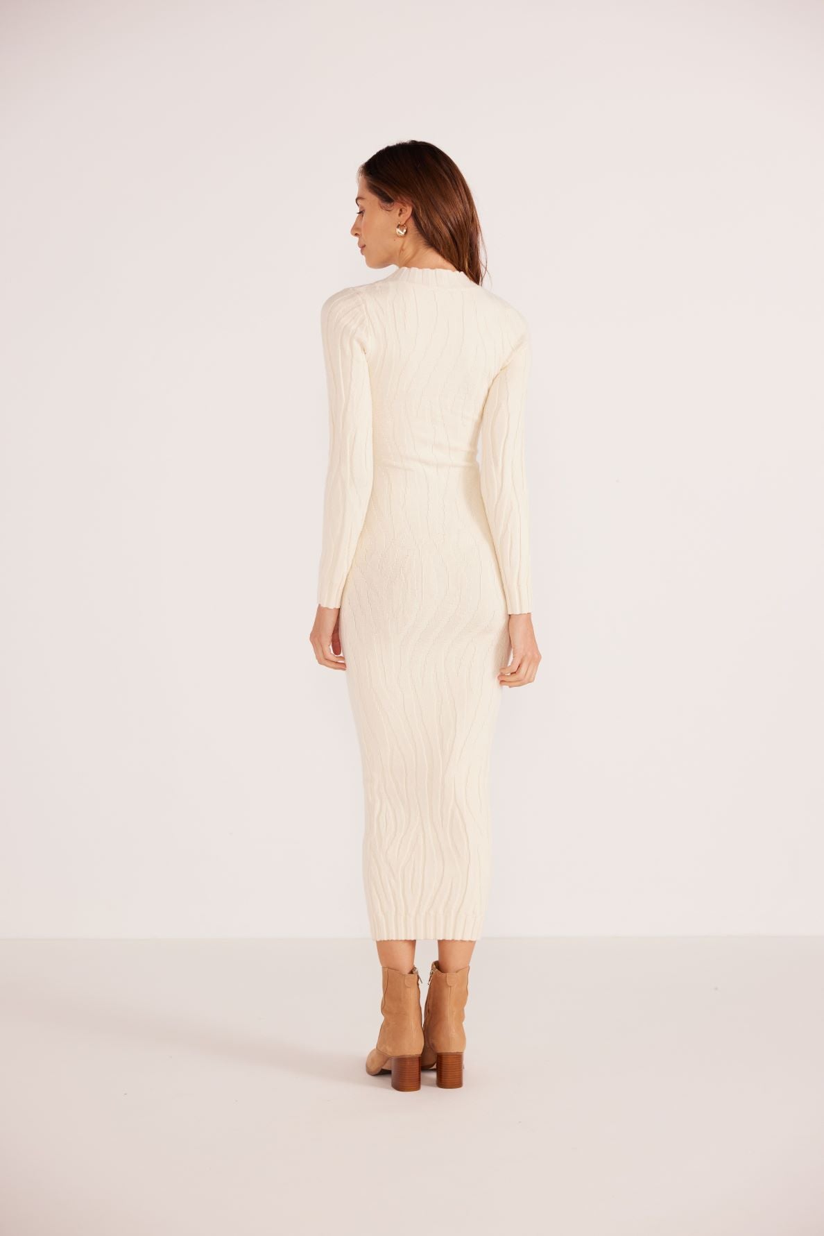 Hazel Textured Knit Midi Dress