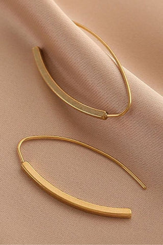 18k Gold Pvd Plated Stainless Steel Threader Earrings - Gold