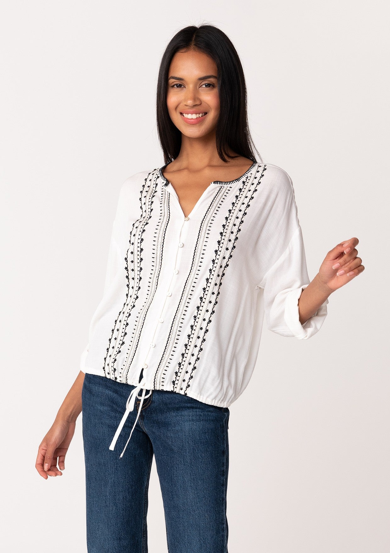 Bev Bohemian Embroidered Blouse