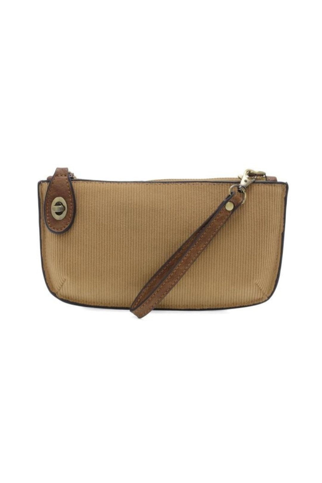 Corduroy Mini Crossbody Wristlet - Camel
