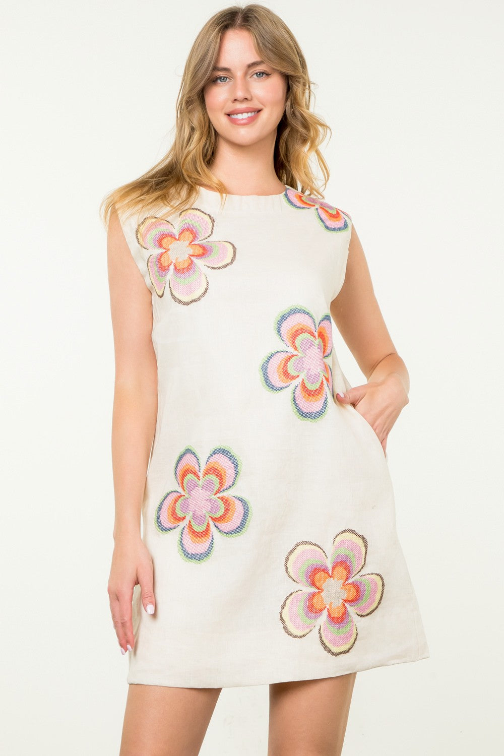 Gracie Flower Embroidered Dress