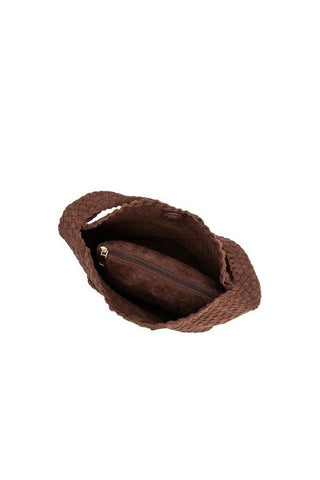 Johanna Suede Vegan Leather Shoulder Bag - Tobacco