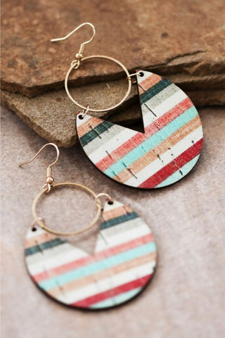 Painted Wood Earrings - Multi