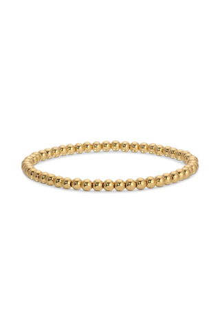 4mm Bead Stretch Bracelet - Gold