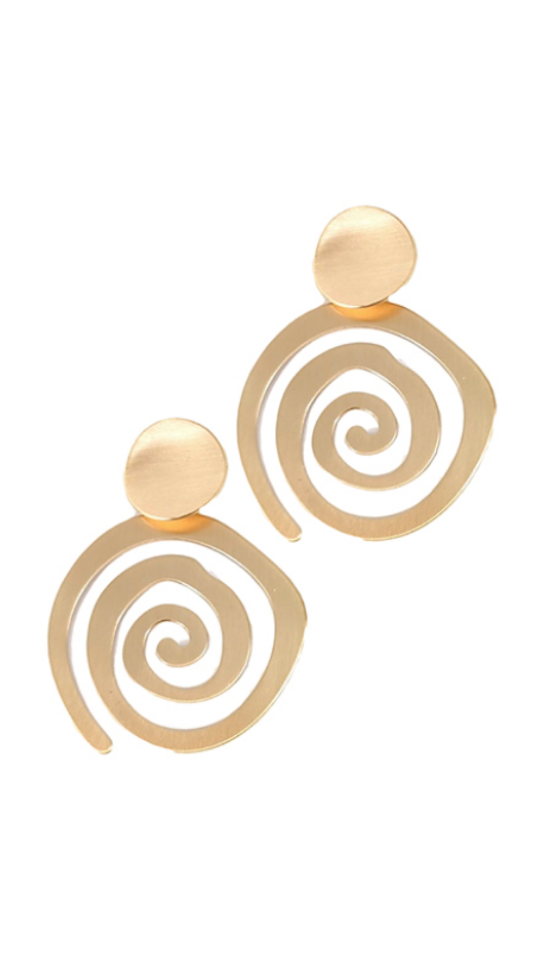 Swirl Shape Metal Dangle Earrings