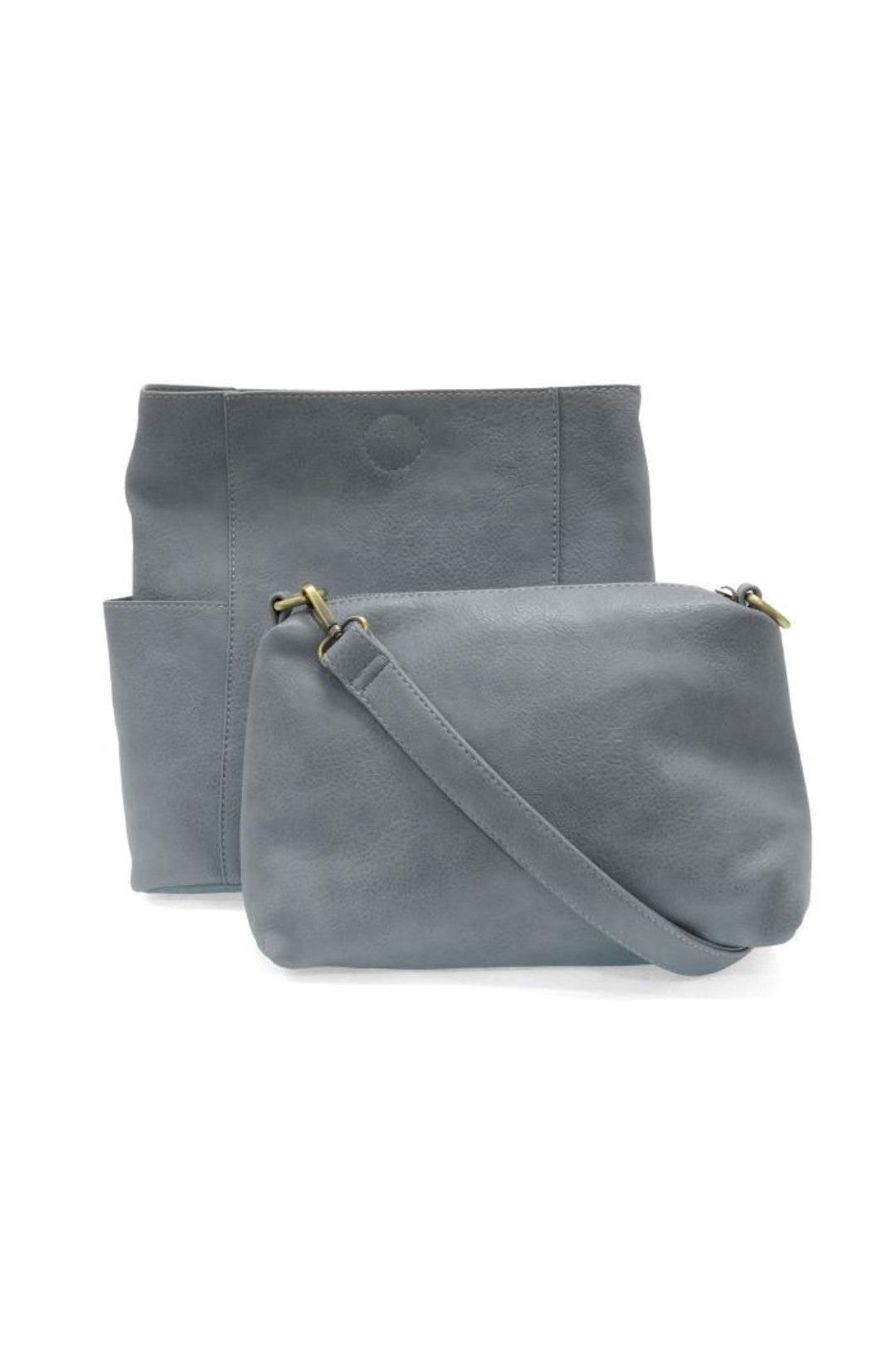 Kayleigh Side Pocket Bucket Bag - New Dusty Blue