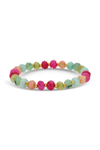 Colorful 8mm Stone Bracelet - Brights