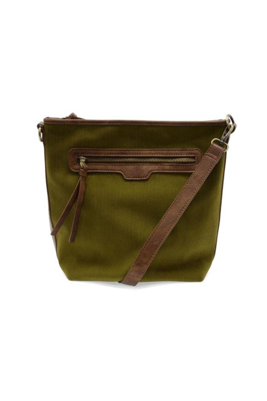 Corduroy Silas Bucket Crossbody - Olive