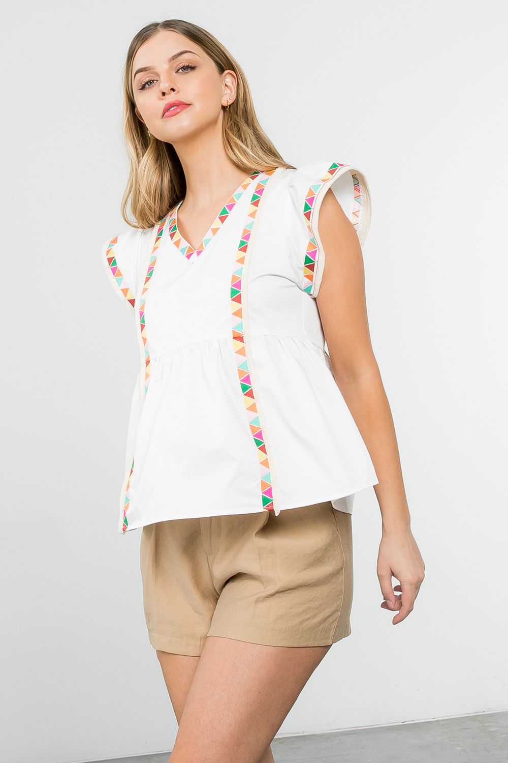 Mary Embroidered Detail Top