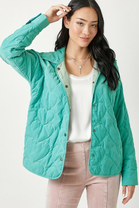 Quilted Heart Padded Jacket