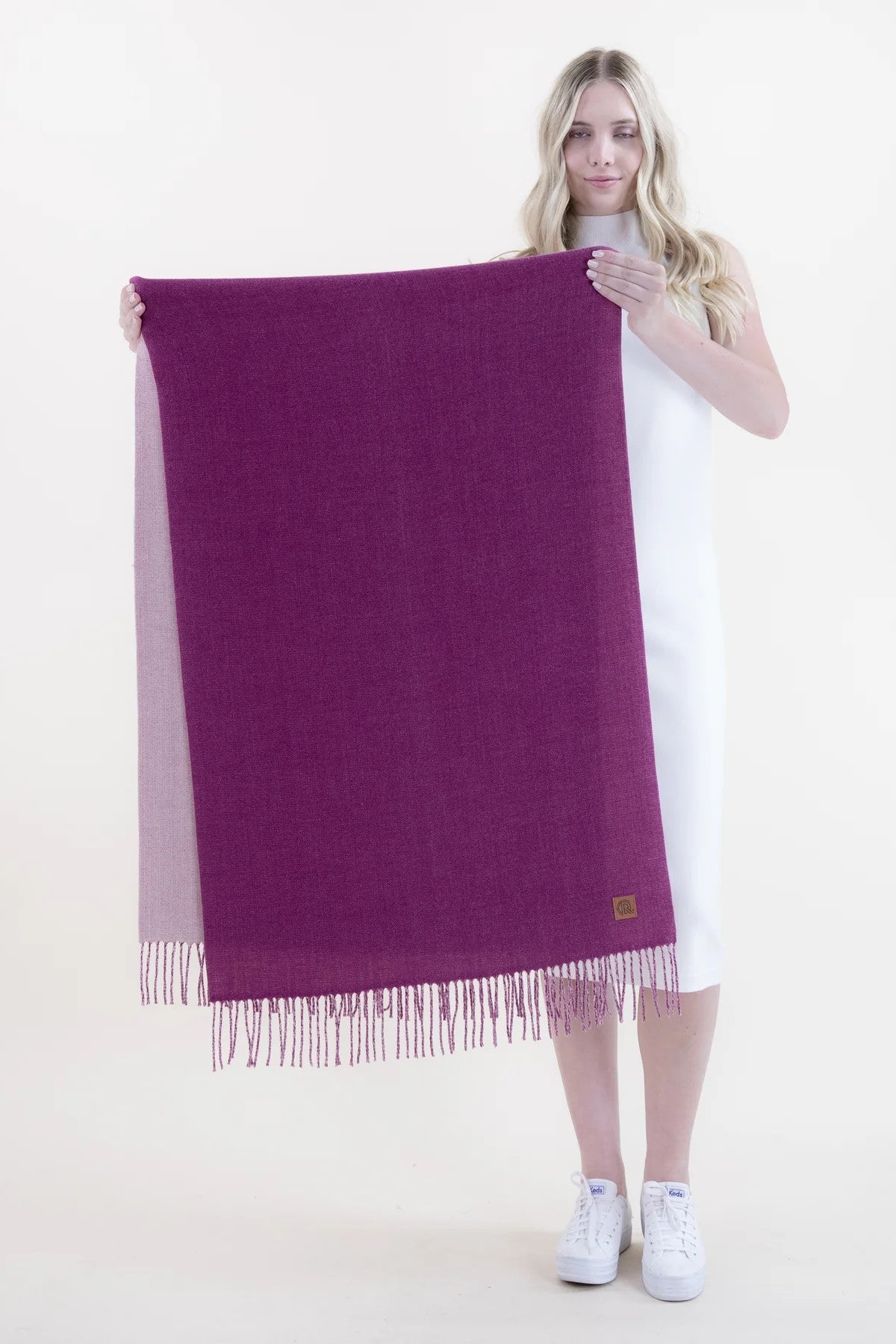 Wool Feel Scarf - Fuchsia