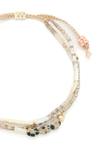Mixed Media Bracelet - Joy/Dalmatian Jasper/Gold
