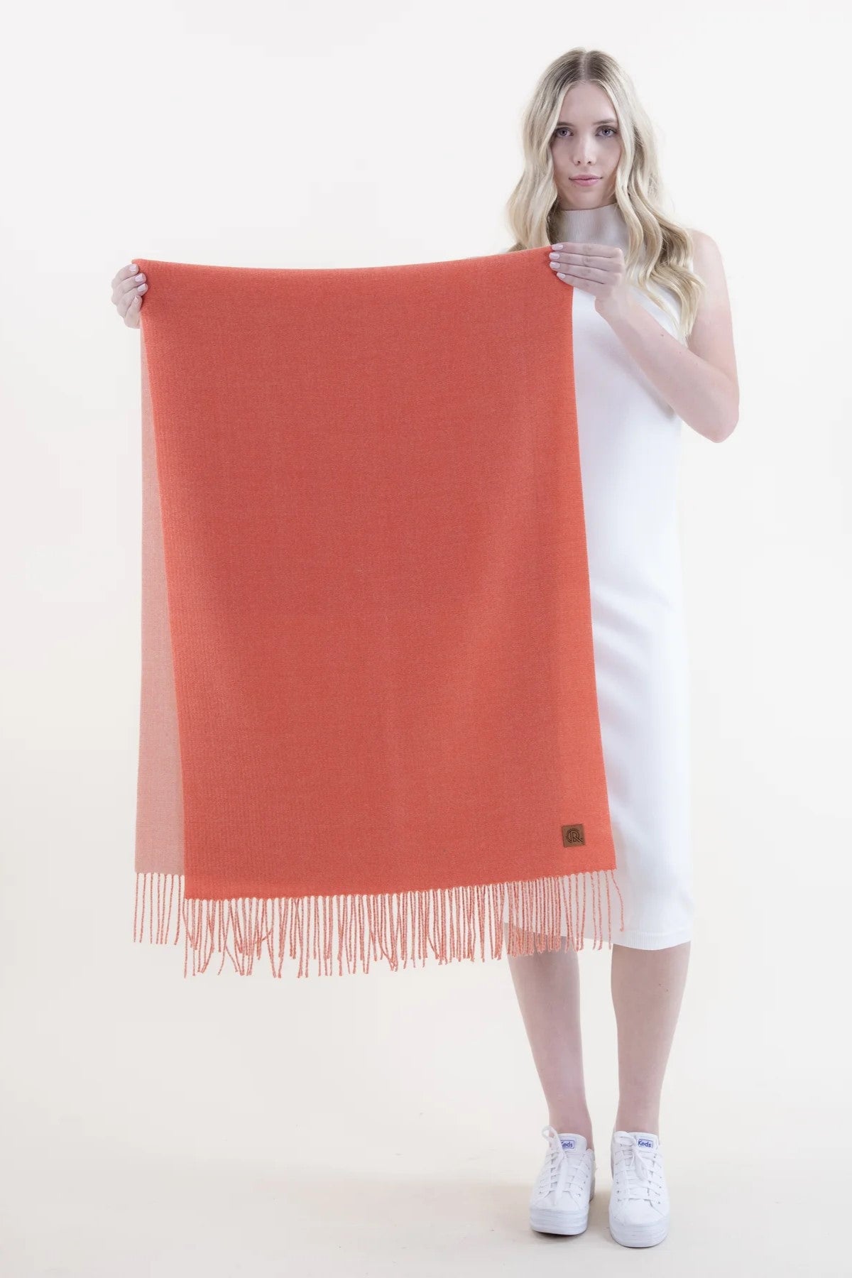 Wool Feel Scarf - Orange