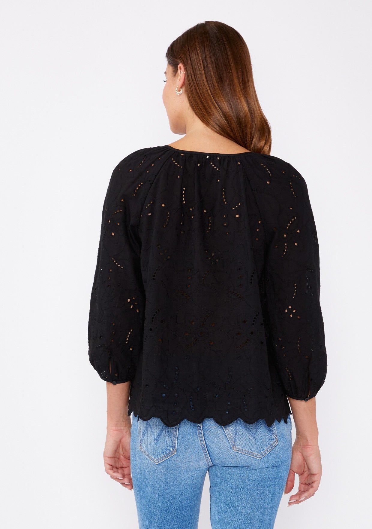 Farrah Floral Eyelet Top