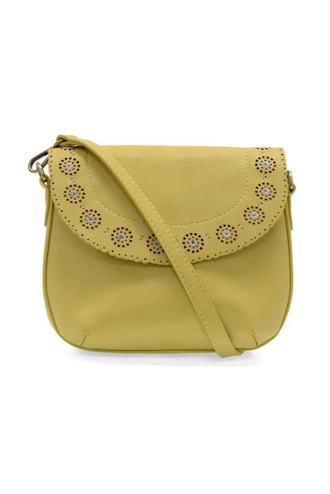 Laser Cut Daisy Flap Crossbody - Limoncello