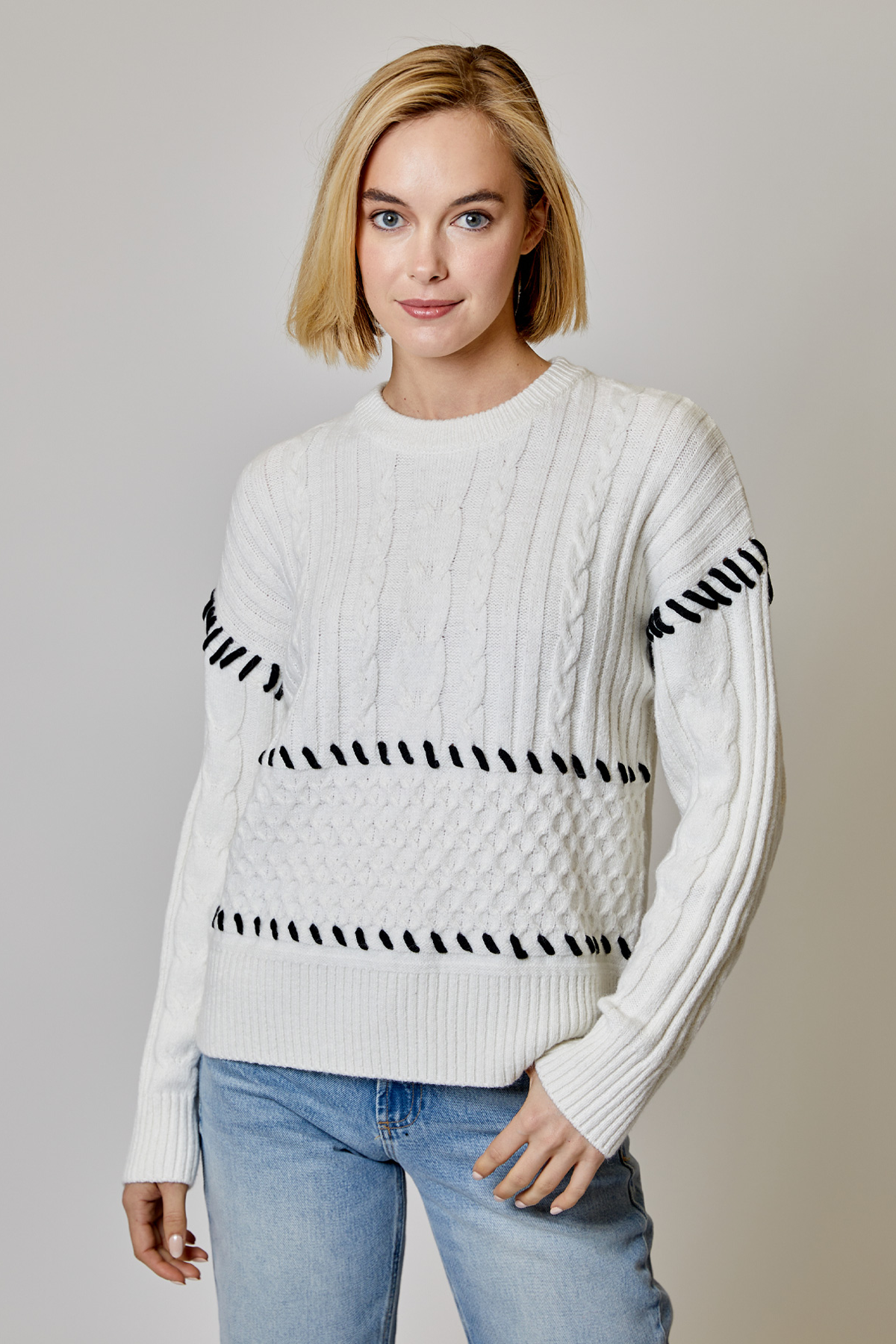 Alice Whipstitch Stripe Sweater