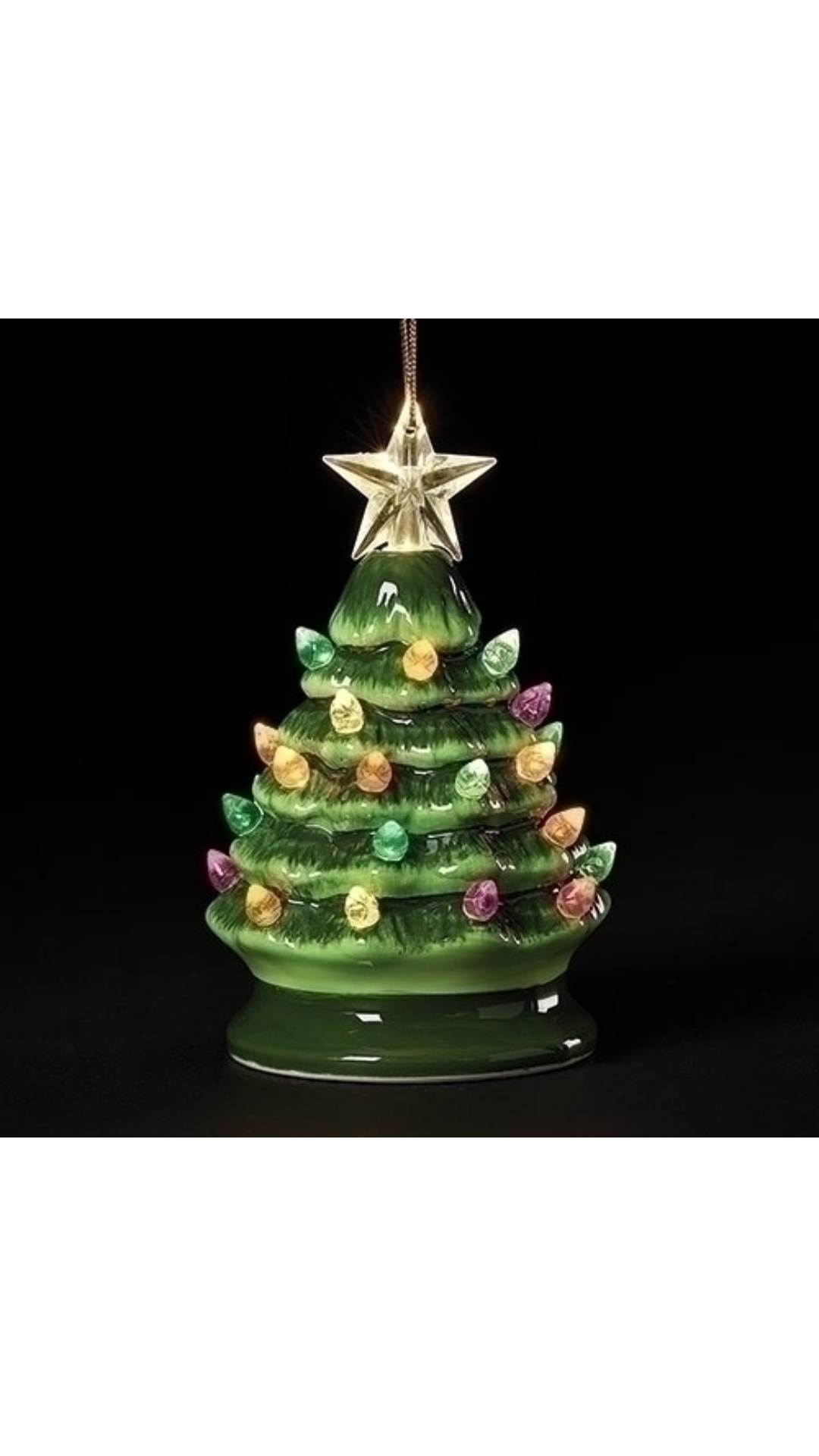 LED Green Vintage Tree Ornament