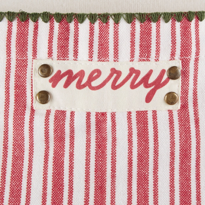 Merry Holiday Sprigs Printed Apron