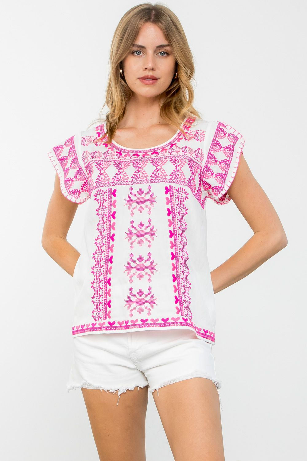 Ellie Embroidered Top