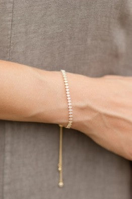 Pulley Tennis Bracelet - Gold