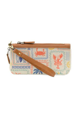 Coastal Charm Chloe Zip Around Wallet/Wristlet - Canvas