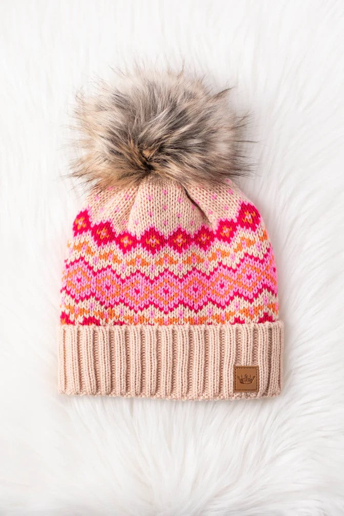 Kimmy Patterned Pom Hat