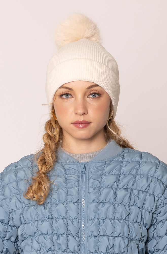 Earflap Beanie - Ivory