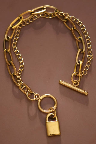 18k Gold Plated Waterproof Stainless Steel Chain Bracelet