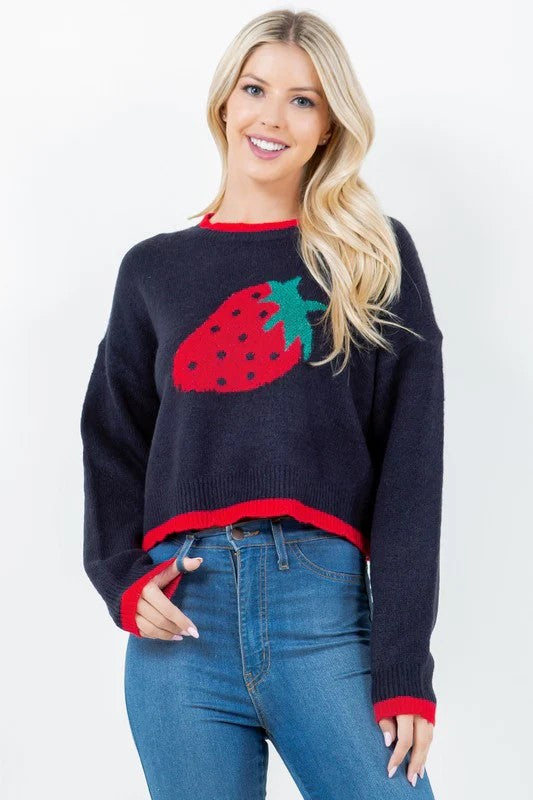 Nathalie Strawberry Sweater