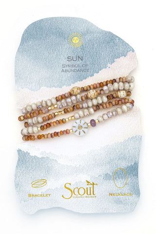 Ceramic Bead Wrap Bracelet/Necklace - Abundance/Sun
