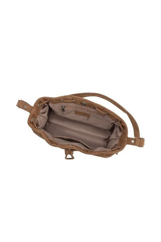 Rhuby Recycled Vegan Leather Shoulder Bag - Camel