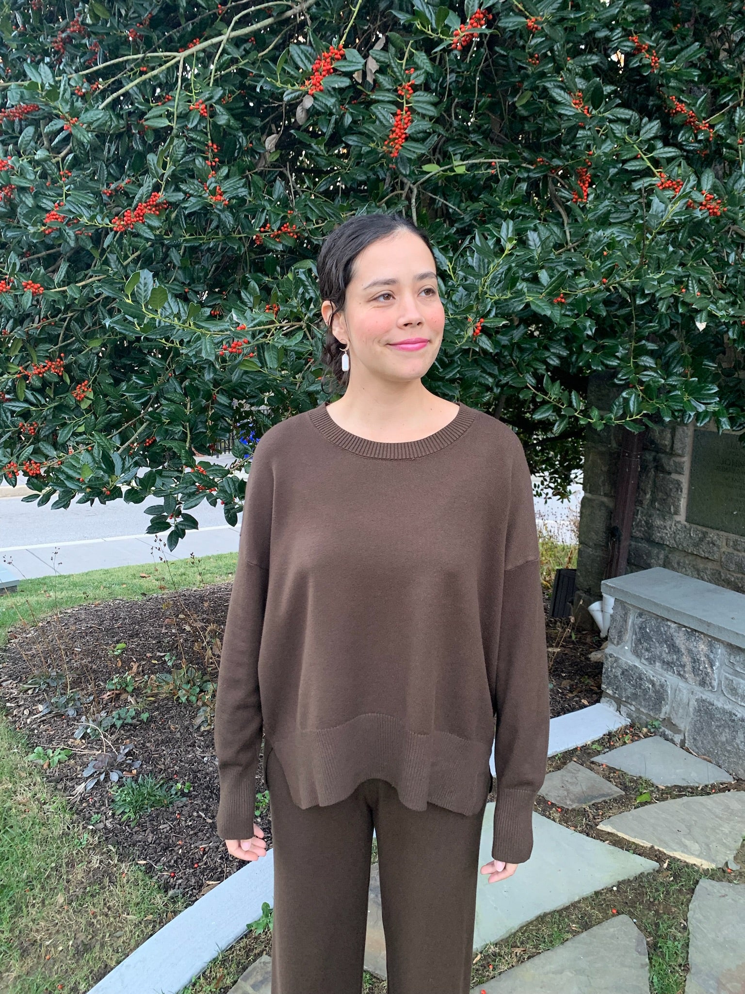 Earth Tone Comfy Sharkbite Sweater