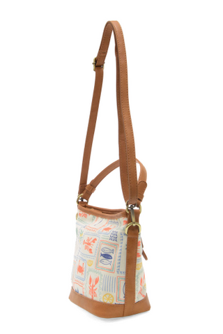 Coastal Charm Bucket Crossbody - Canvas