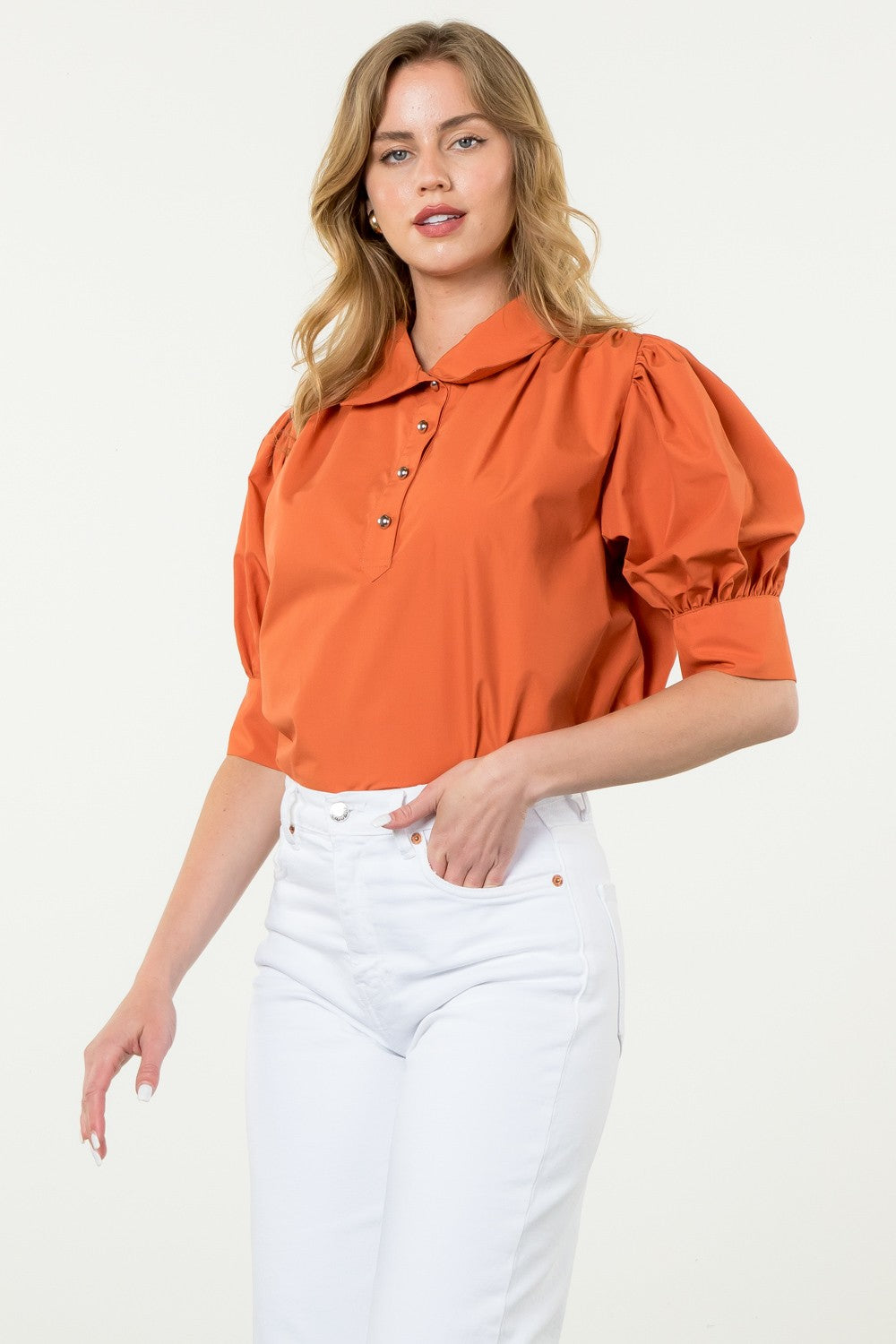 Orange You Glad Collared Top