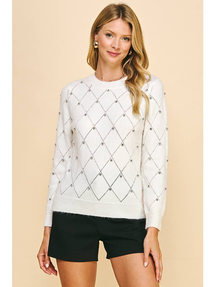 Rachel Rhinestone Sweater