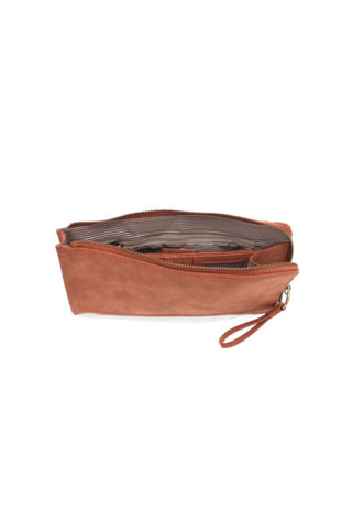 Faux Suede Karina Convertible Wristlet & Wallet - Spice