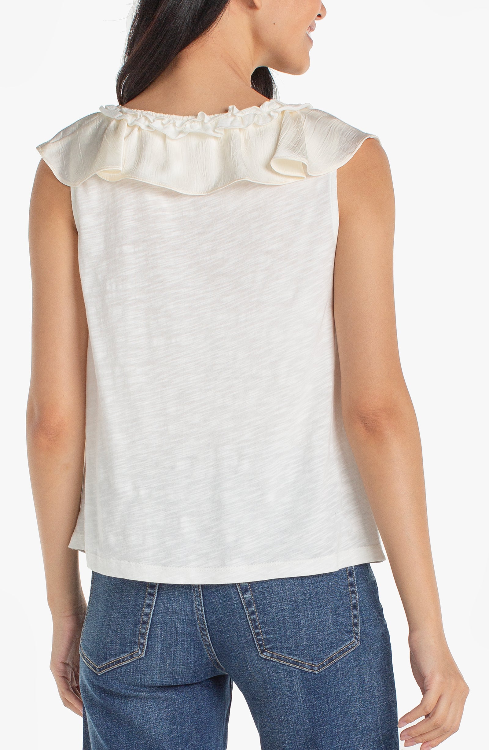 [Liverpool] Reagan Ruffle Front Sleeveless Top
