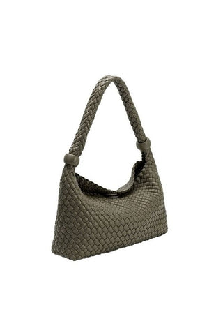 Quinn Recycled Vegan Shoulder Bag - Olive