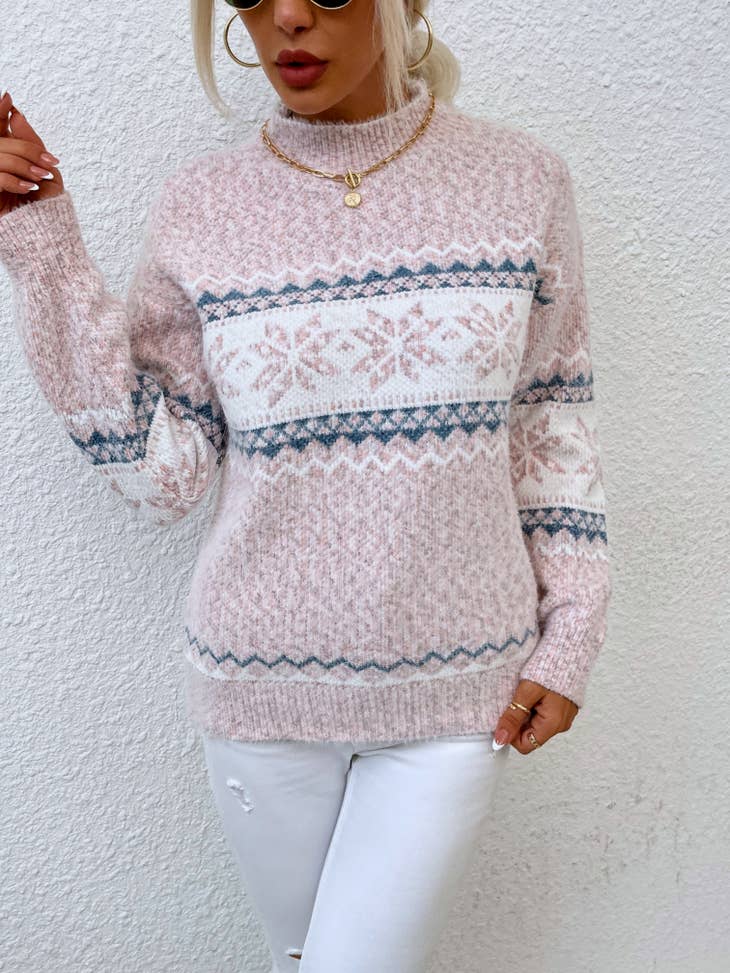 Camila Fair Isle Mock Neck Sweater