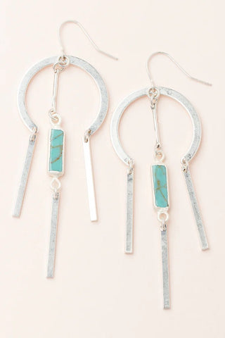 Dream Stone Earrings - Turquoise/Silver