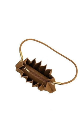 Carrie Vegan Suede Shoulder Bag - Camel