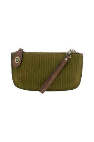 Corduroy Mini Crossbody Wristlet - Olive