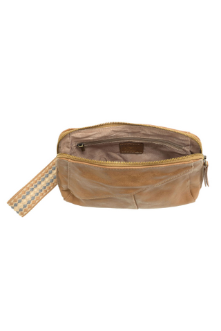 Gigi Crossbody with Woven Wrist Strap - New Tan