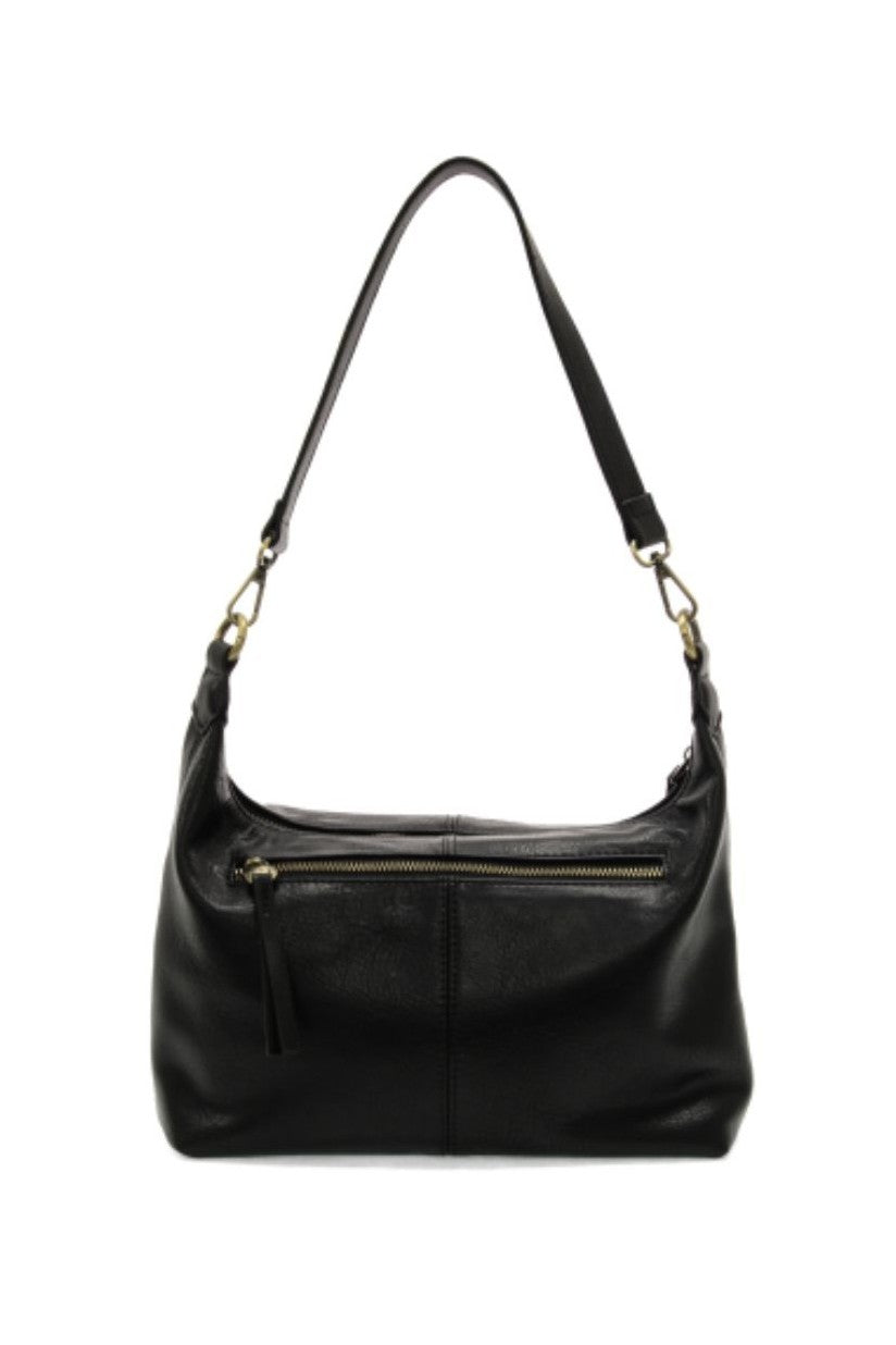 Danna Top Zip Crossbody - Black