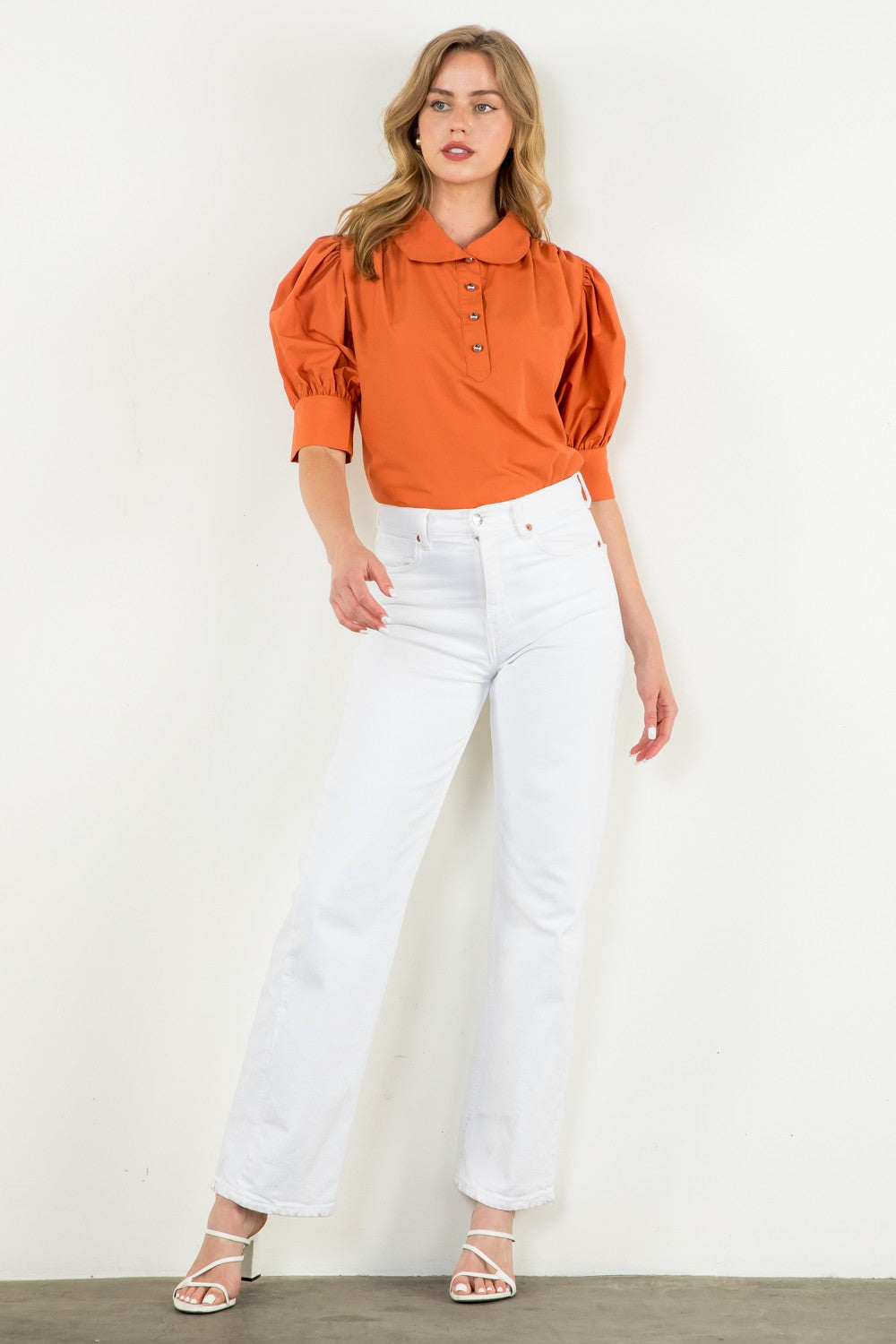 Orange You Glad Collared Top